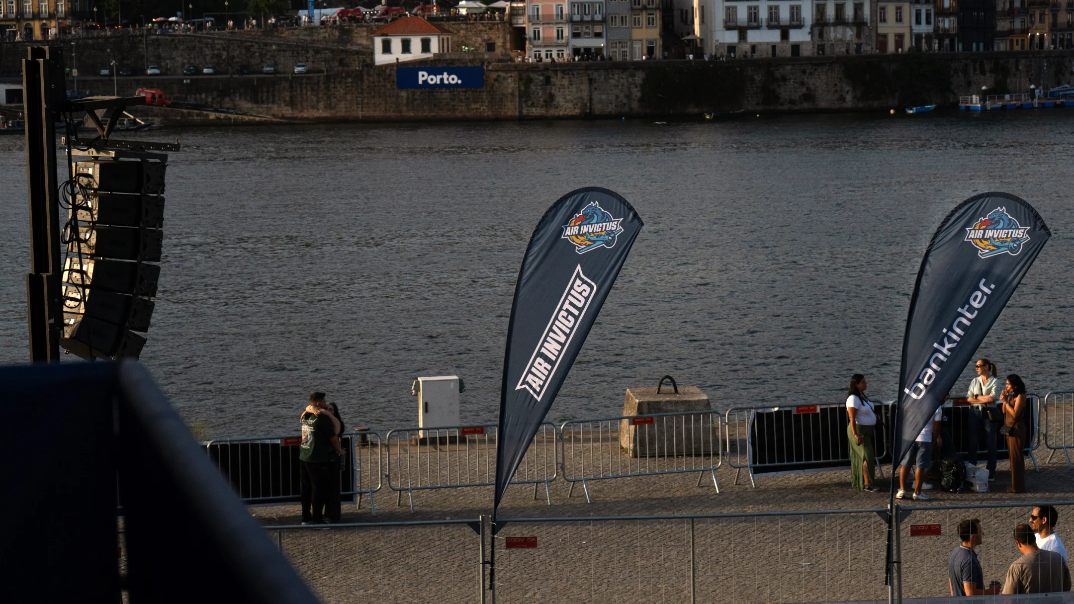 Nhdesign project Air Invictus: Brand identity applied to promotional flags