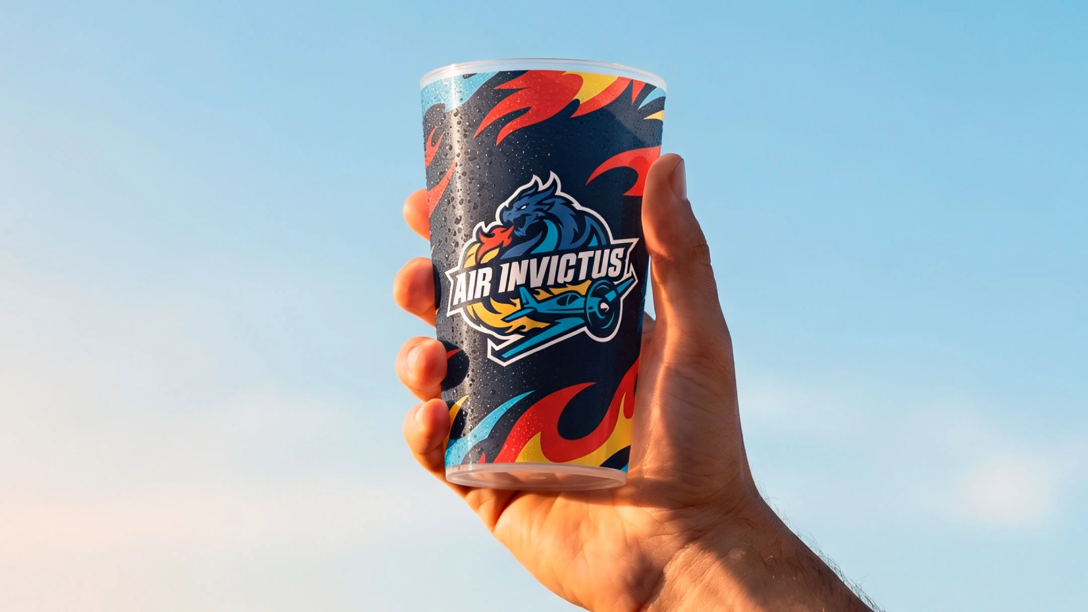 Nhdesign project Air Invictus: Graphic application on promotional packaging
