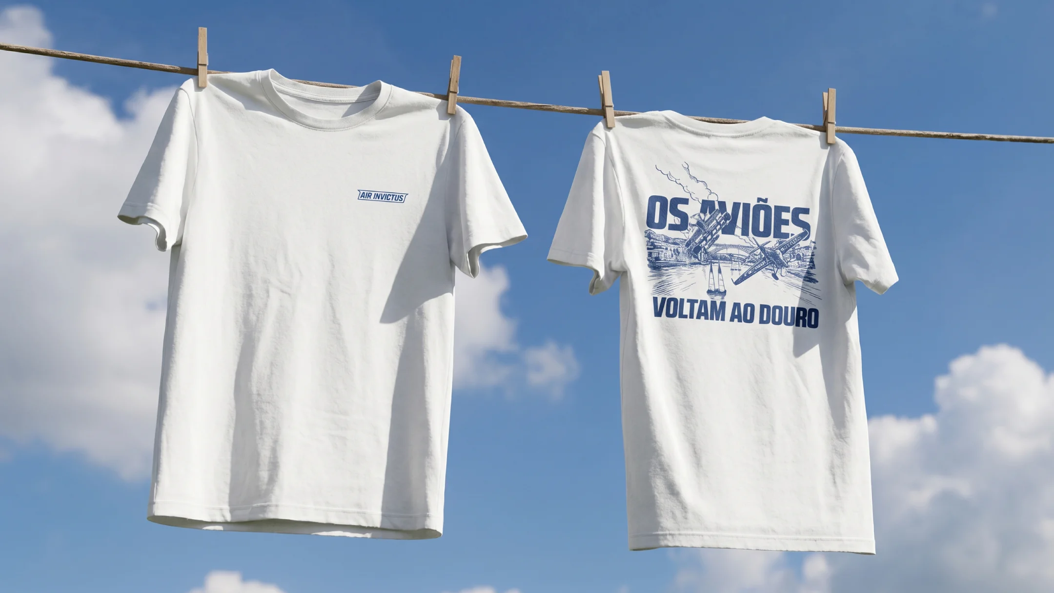 Nhdesign project Air Invictus: Brand identity applied to apparel merchandising