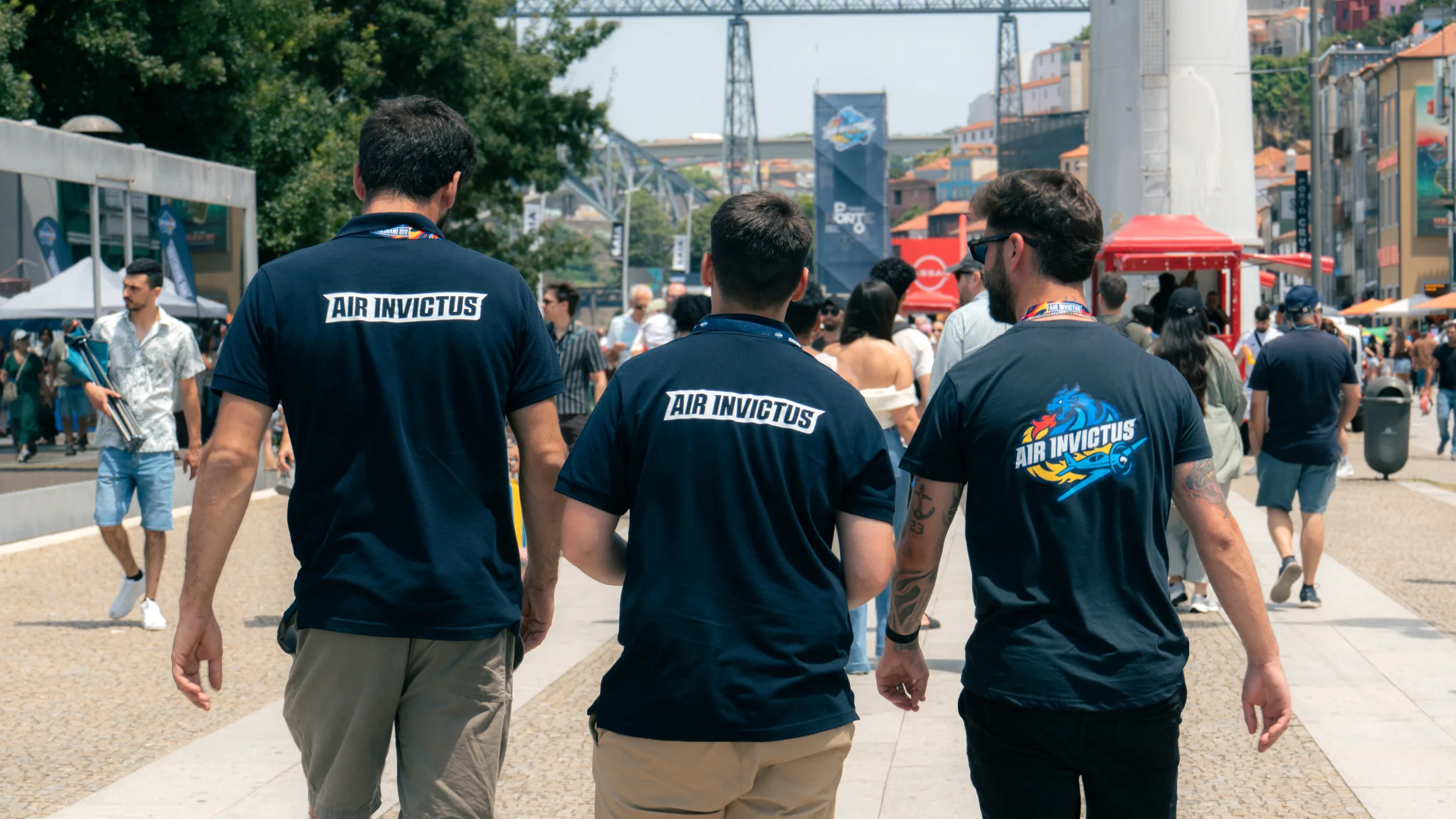Nhdesign project Air Invictus: Brand identity applied to team apparel