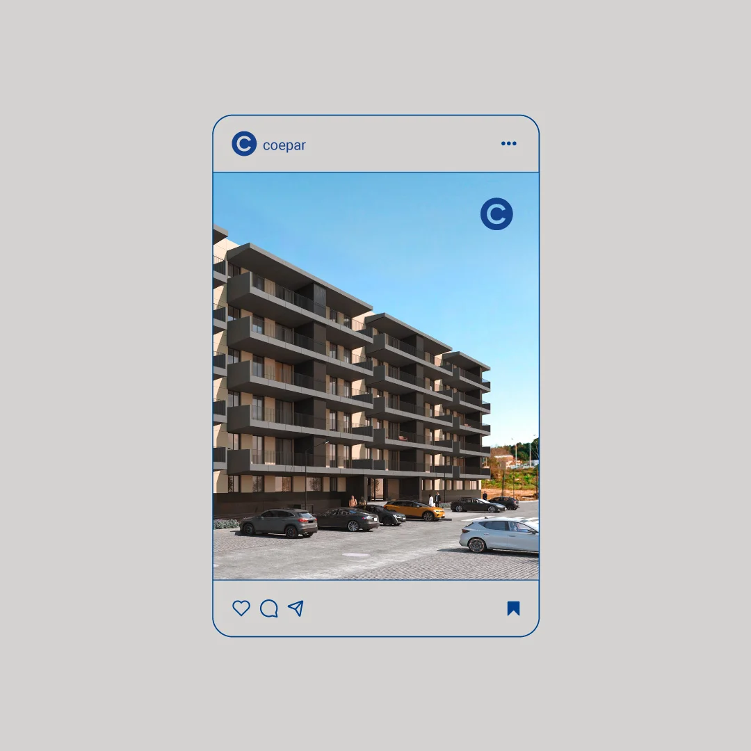 Projeto Coepar da Nhdesign: Post para redes sociais com fotografia de obra Coepar