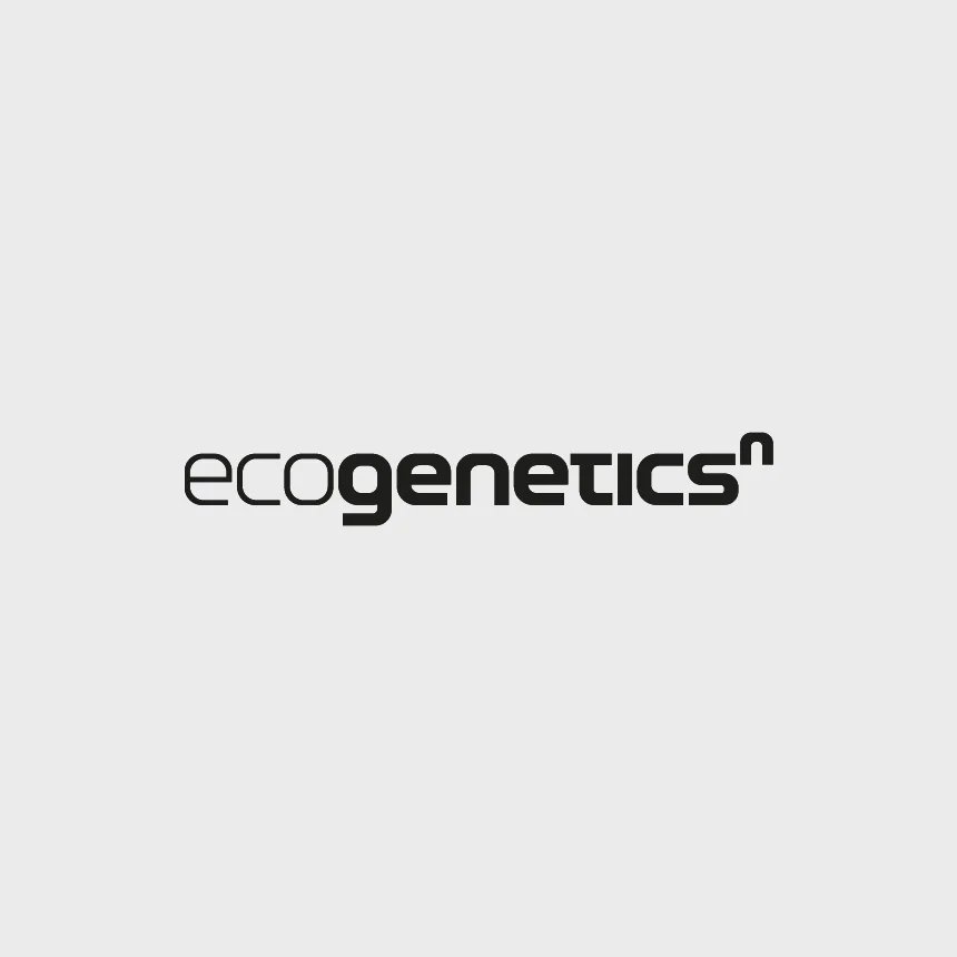 Nhdesign project EcogeneticsN: EcogeneticsN logo on a gray background