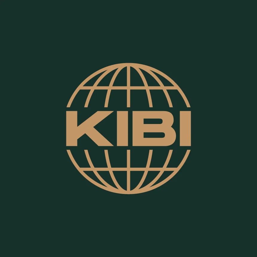 Nhdesign project Kibi Goldfields: Logo with a global symbol and solid graphic language, reflecting an international brand