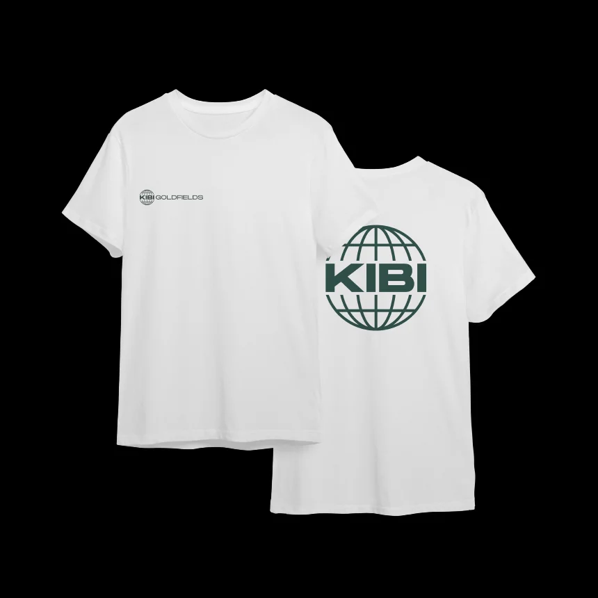 Nhdesign project Kibi Goldfields: T-shirt with brand application in a corporate context