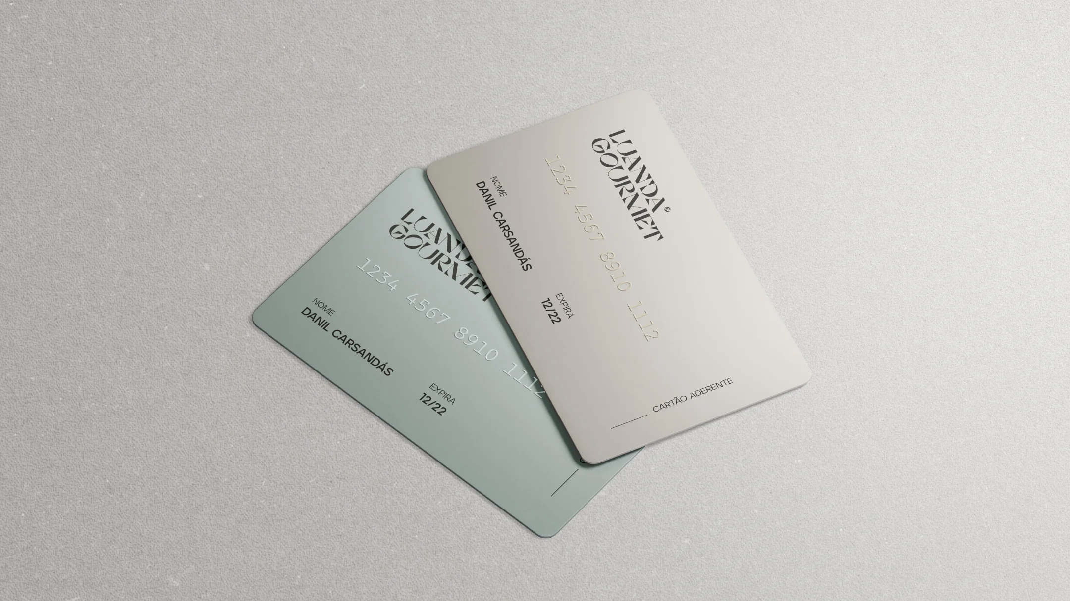 Projeto Luanda Gourmet da Nhdesign: Cartão da Luanda Gourmet.