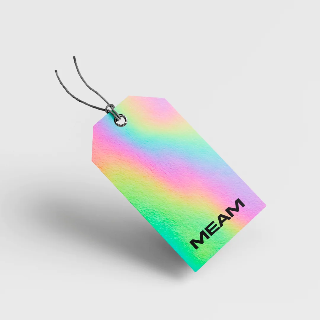 Nhdesign project Meam Concept: Holographic label with the Meam Concept logo