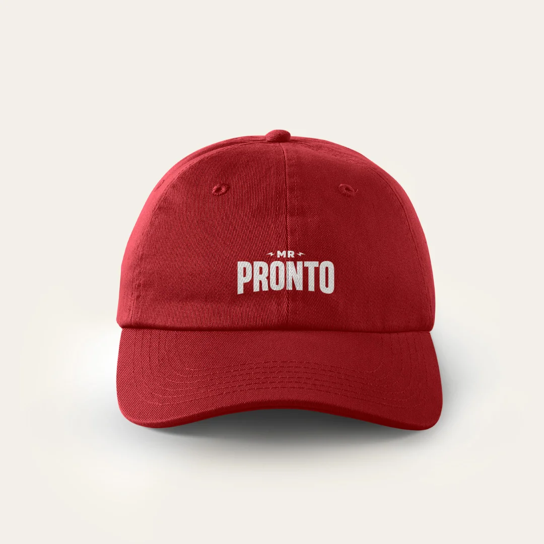 Projeto Mr Pronto da Nhdesign: Boné personalizado da Mr Pronto