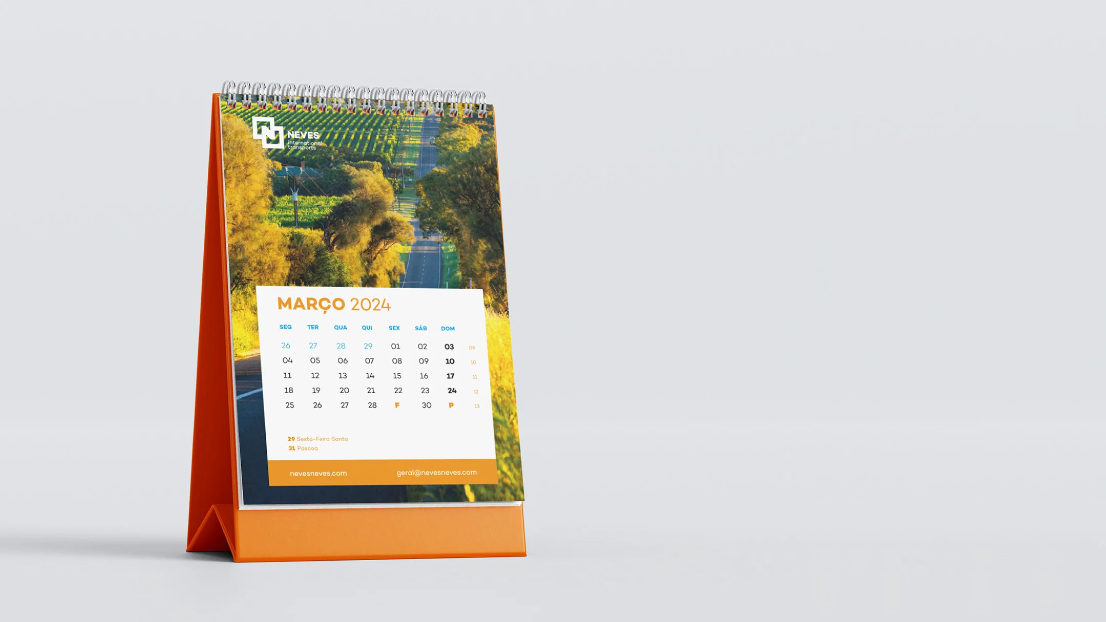 Nhdesign project Neves International Transports: Neves' 2024 Calendar
