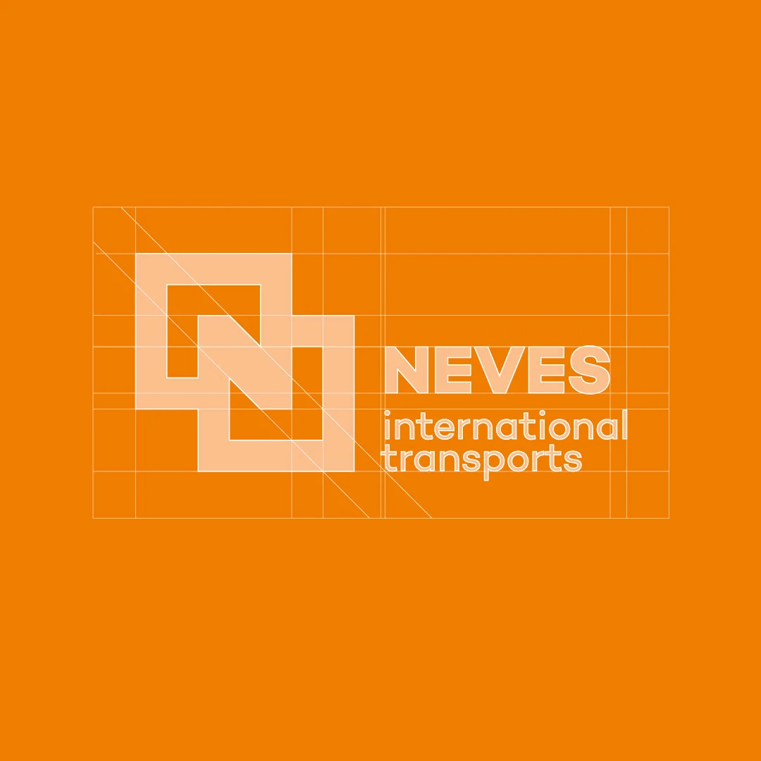 Nhdesign project Neves International Transports: Logo construction grid