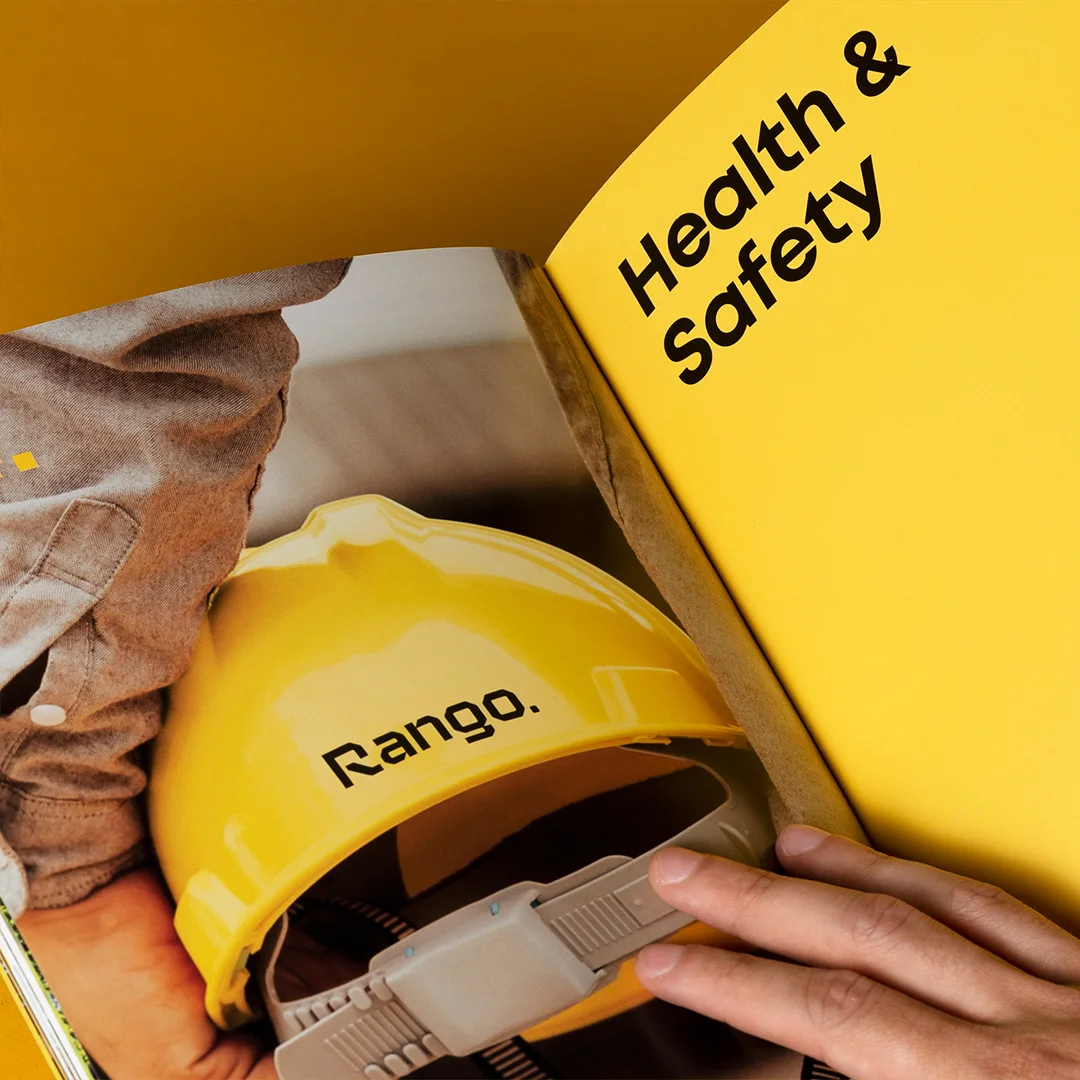 Nhdesign project Rango Company Profile: Company profile page highlighting the “Health & Safety” section.