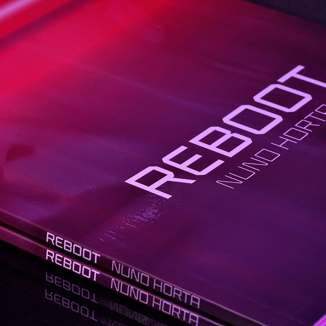 Nhdesign project Reboot: Detail of the cover of the Nuno Horta catalog, Reboot