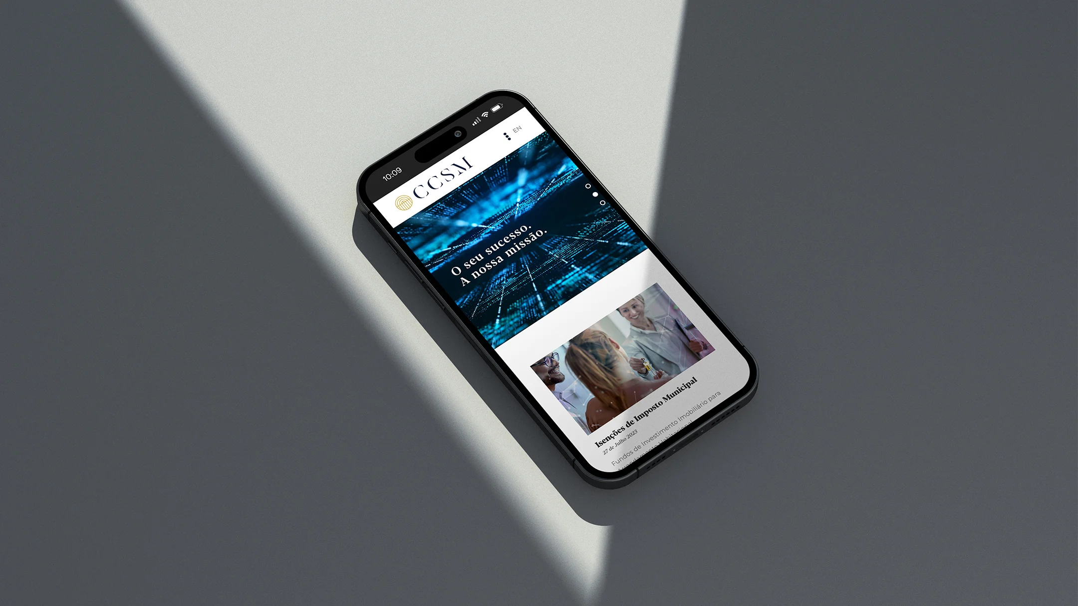 Projeto CCSM da Nhdesign: Site adaptado para telemóvel
