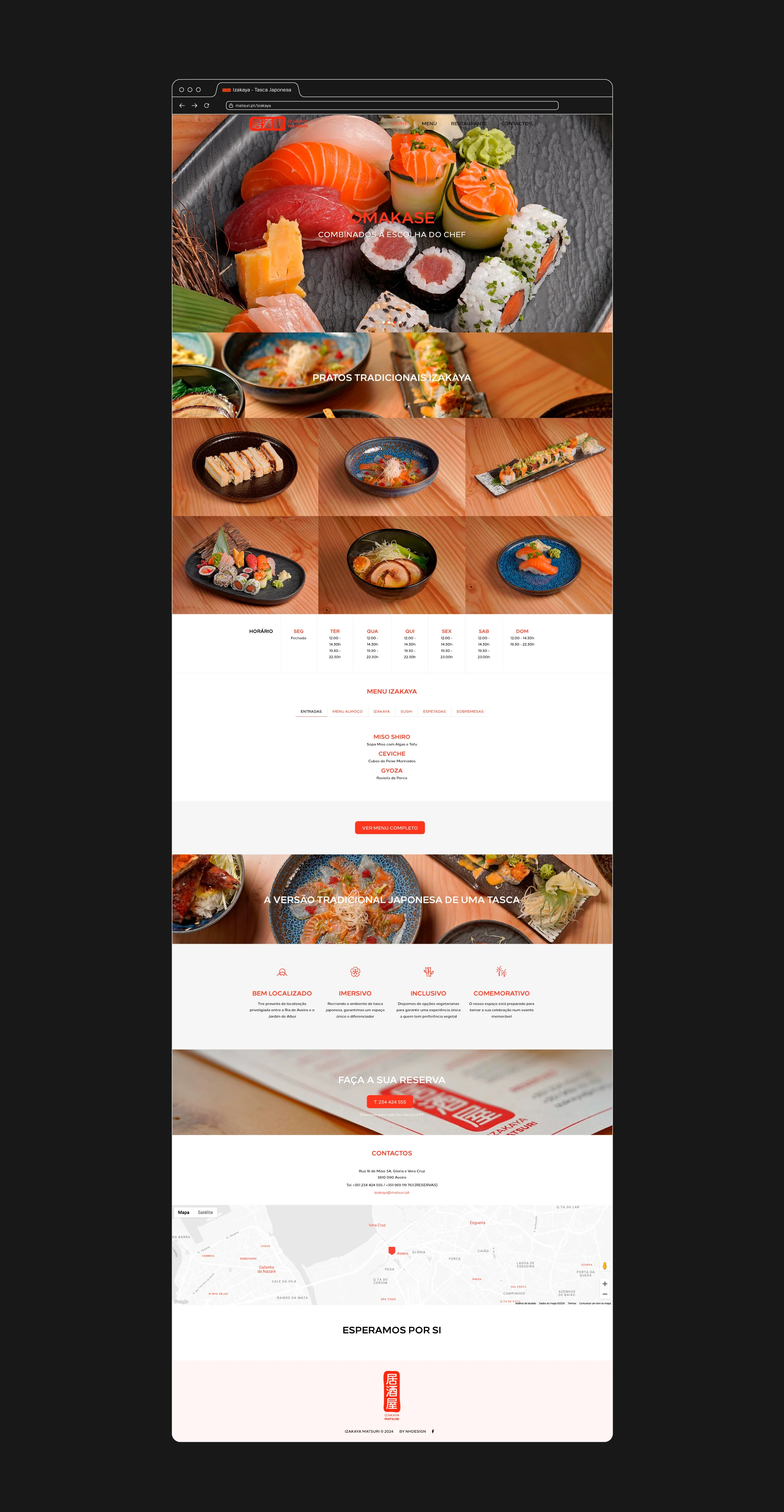 Projeto Izakaya Matsuri da Nhdesign: Site responsivo