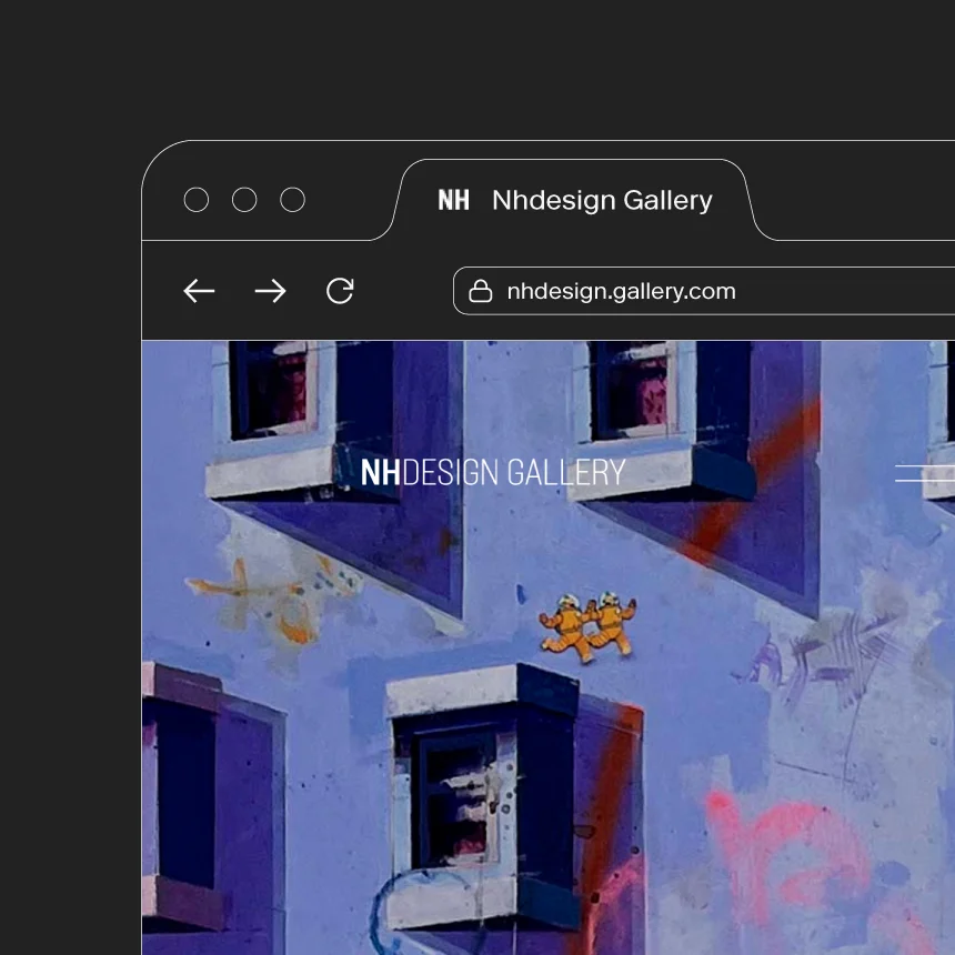 Projeto Nhgallery da Nhdesign: Logotipo de tamanho reduzido