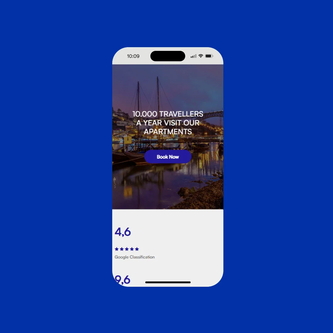 Projeto ON Apartments da Nhdesign: Interface mobile do ON Apartments com foco na experiência de reserva