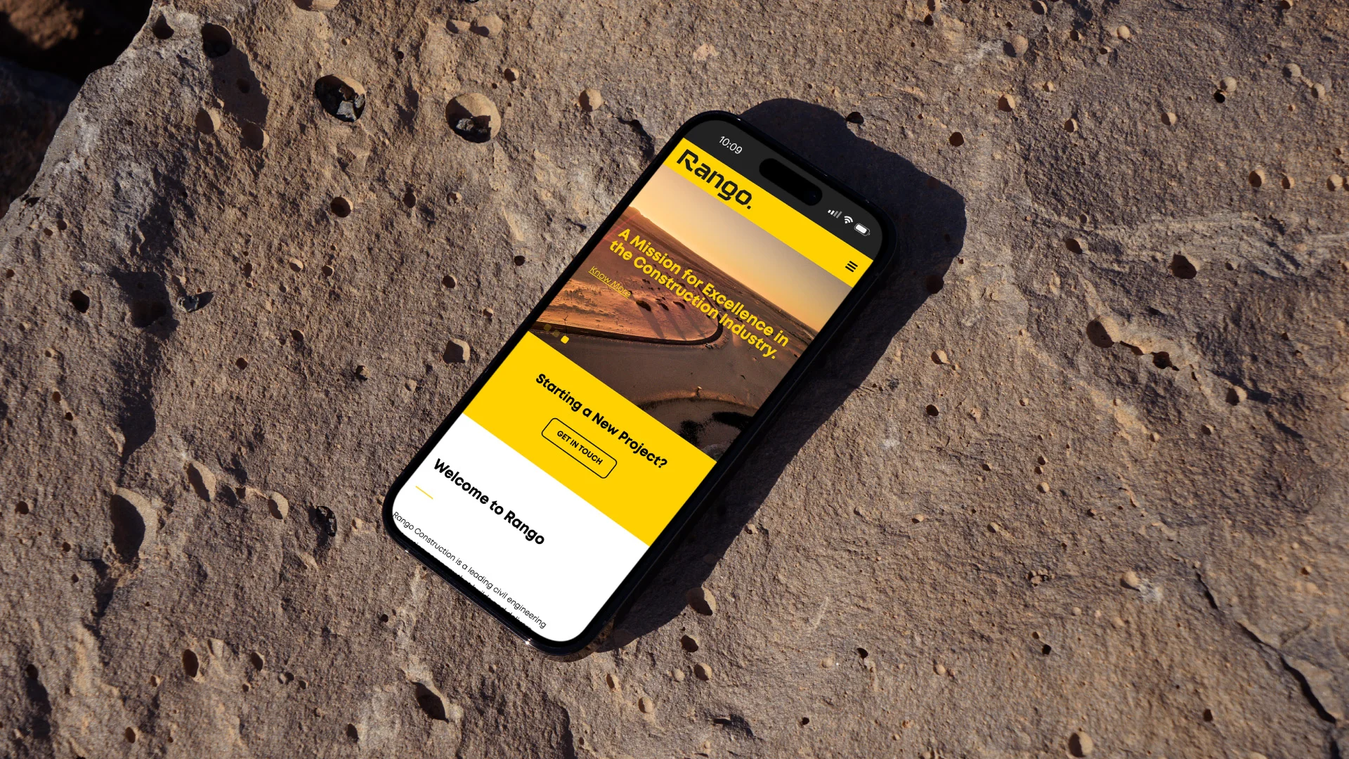 Nhdesign project Rango: Responsive website on mobile