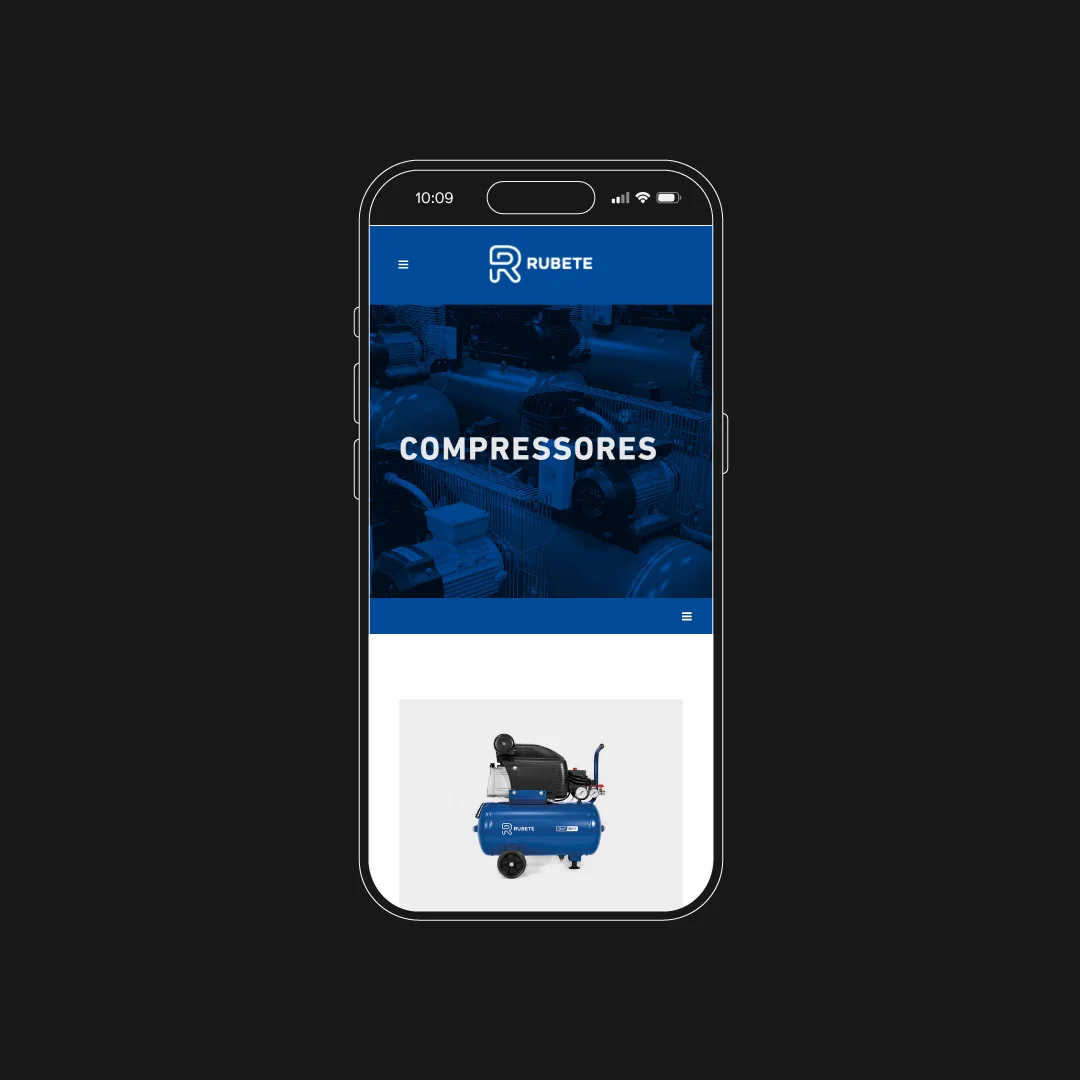 Projeto Rubete da Nhdesign: Site adaptado para telemóvel